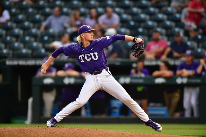 Kole Klecker, TCU Baseball, got the start in the Horned Frogs opening game of the Fayetteville Regional.